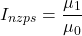 \[I_{nzps} = \frac{\mu_1}{\mu_0}\]