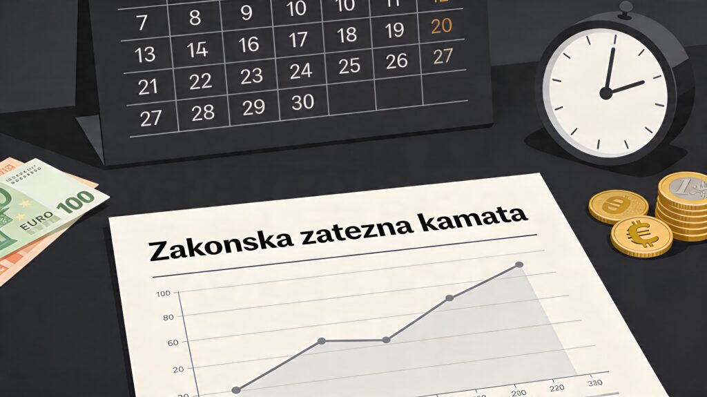Обрачун законске затезне камате – формула и практичан рад у Excel-у